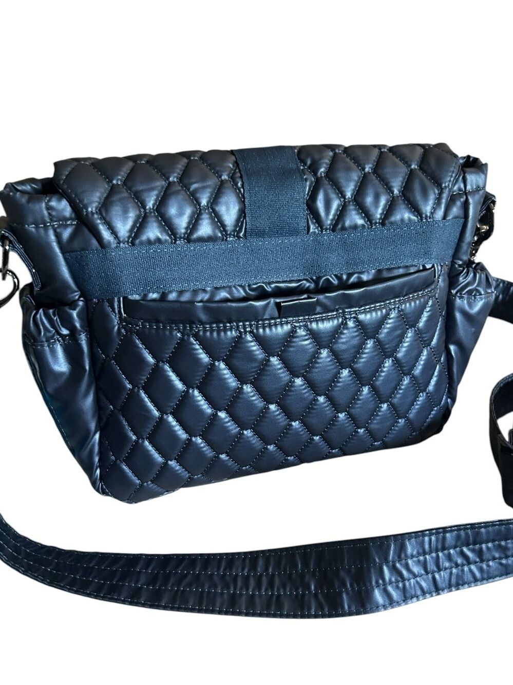 Lug Harness Crossbody Bag in 
Metallic Indigo - Picture 2 of 8